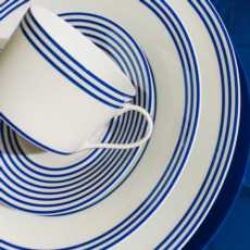 Royal Limoges Recamier - Latitudes bleu Rectangular cake platter