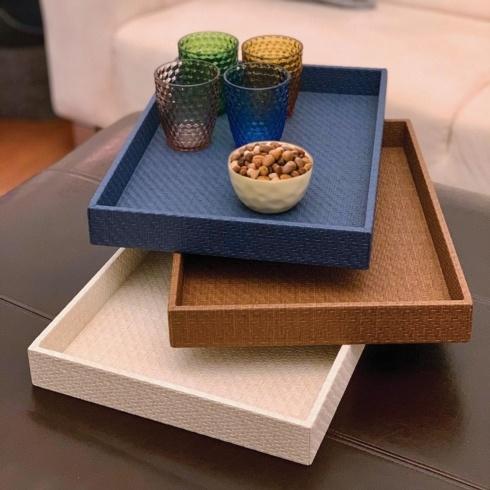 Wicker Trays collection with 5 products