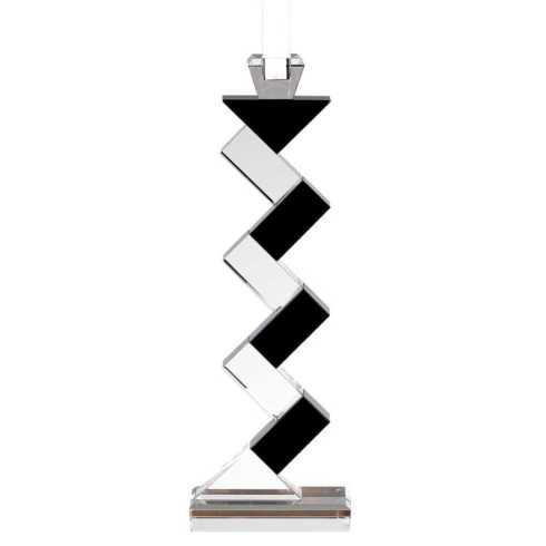 Angela Pair of 8" Black Accent  Crystal Candlesticks - $148.95