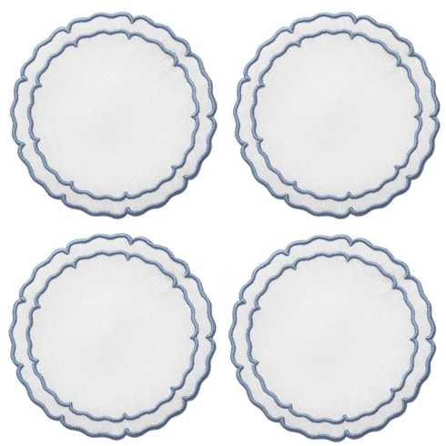 Linho Scalloped Round Coasters collection with 10 products