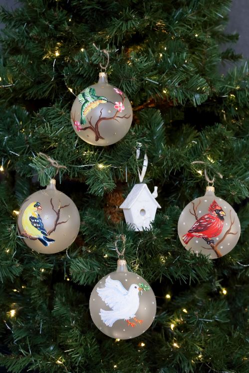 Vietri Ornaments Birds Assorted Ornaments Set of 4 