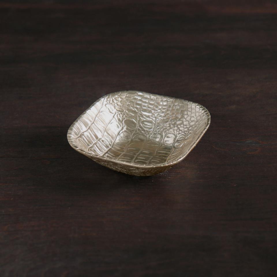 SIERRA MODERN Croc square bowl gold (sm)