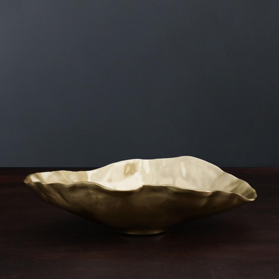 SIERRA MODERN Maia ovl bowl gold (lg)