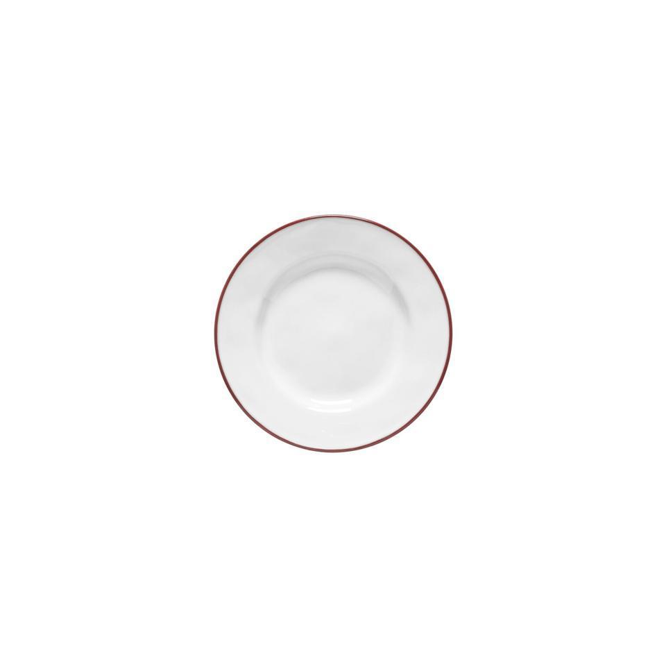 Beja - White Red Bread Plate 6