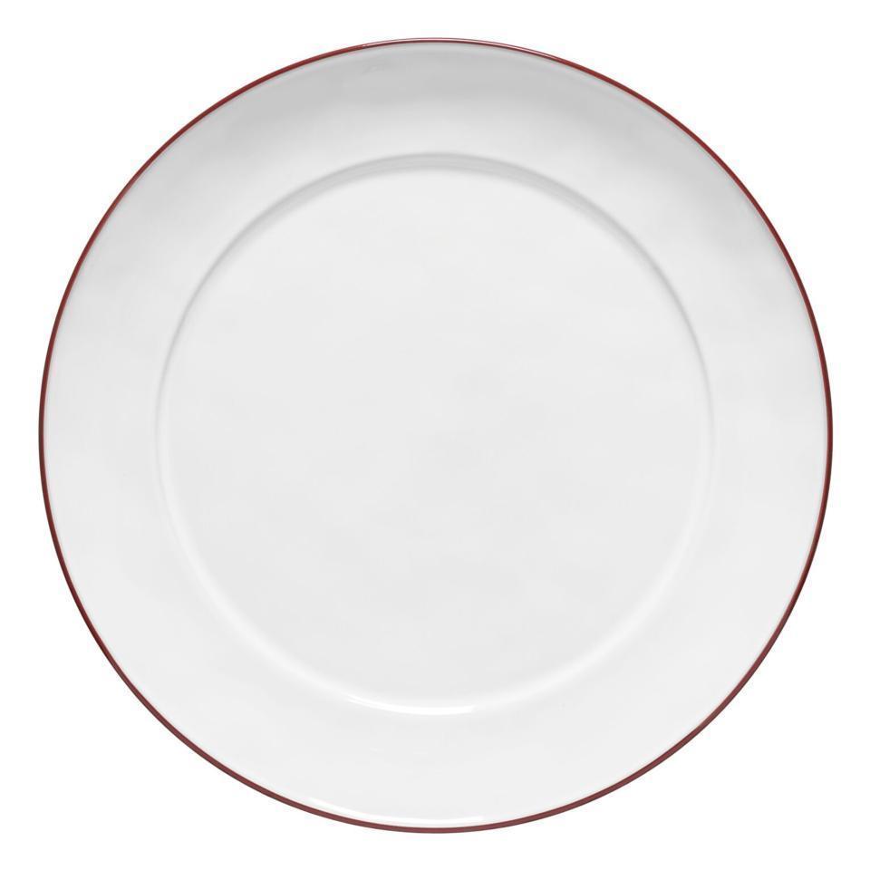 Beja - White Red Round Platter 15