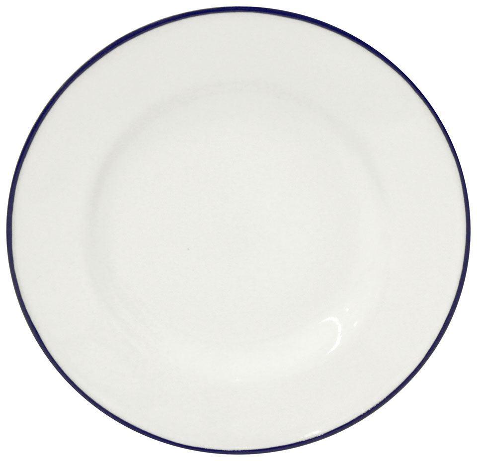 Beja - White Blue Bread Plate Set/4