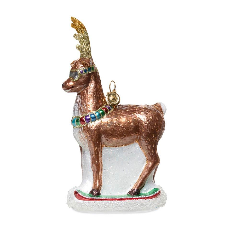 Country Estate Reindeer Games Dasher the Reindeer Glass Ornament