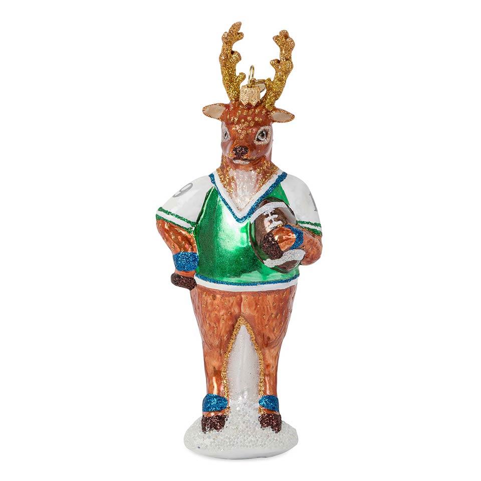 Country Estate Reindeer Games Blitzen the Reindeer Glass Ornament