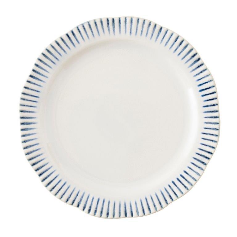 Stripe Indigo Dinner Plate