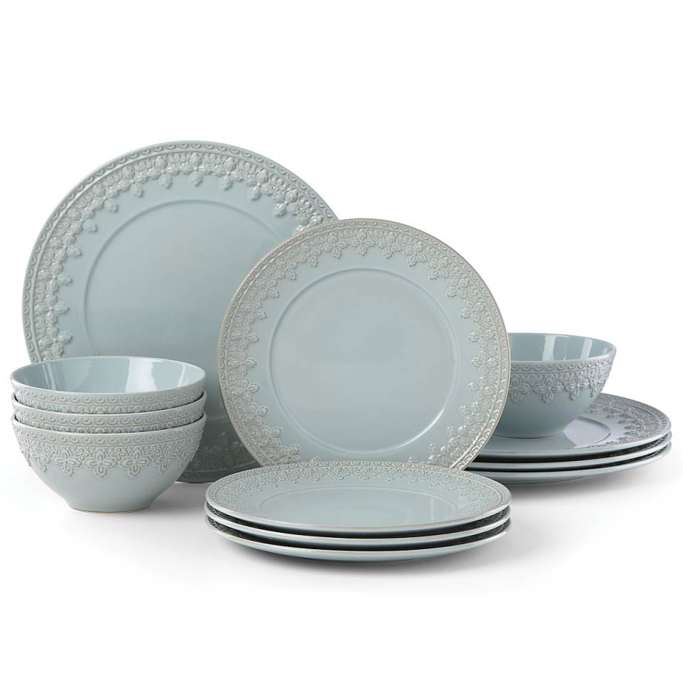 Blue 12-piece Dinnerware Set