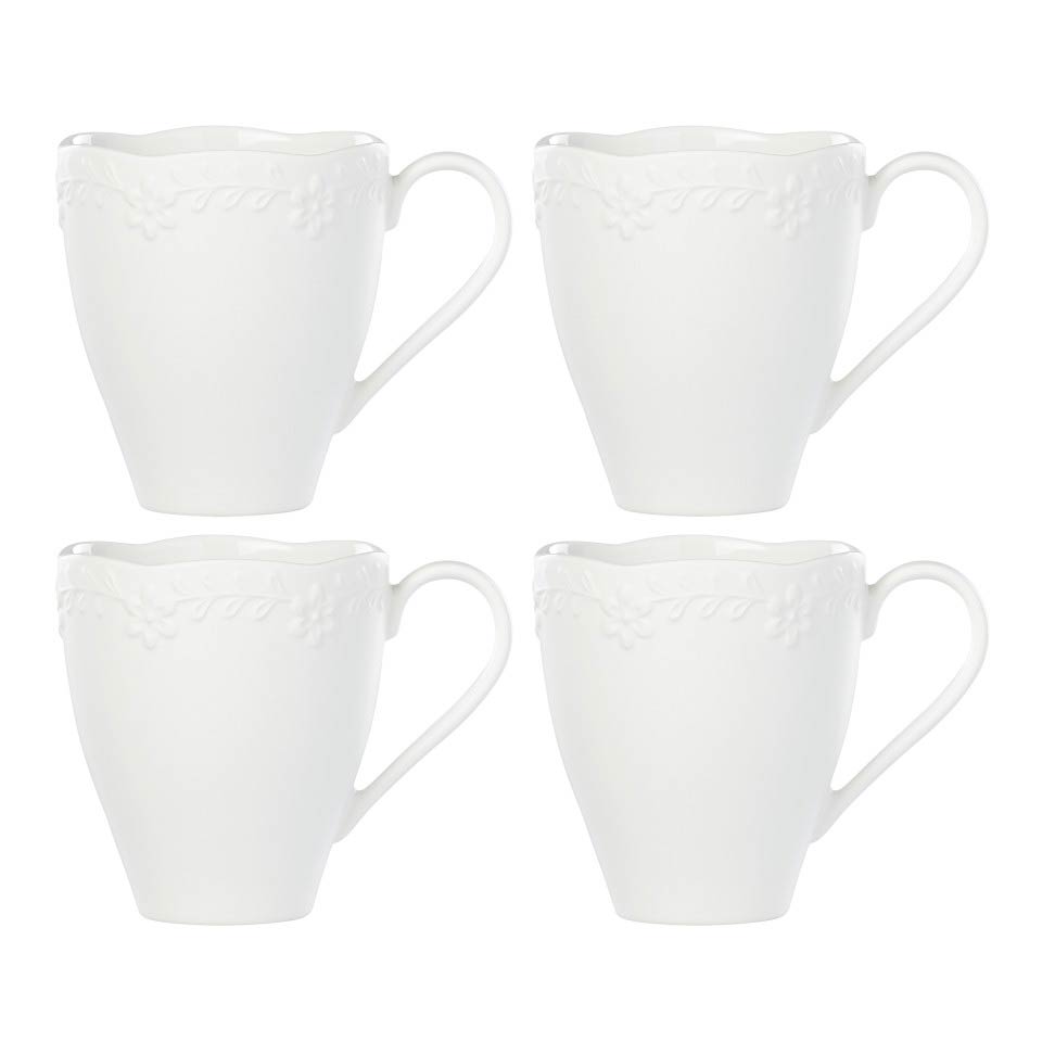 Matte White 4pc Mug Set