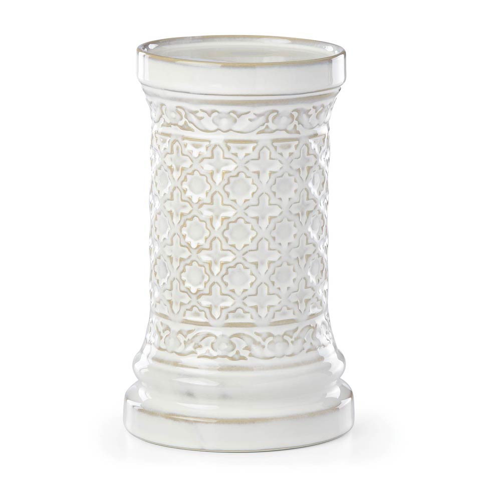 8 White Pillar Candleholder