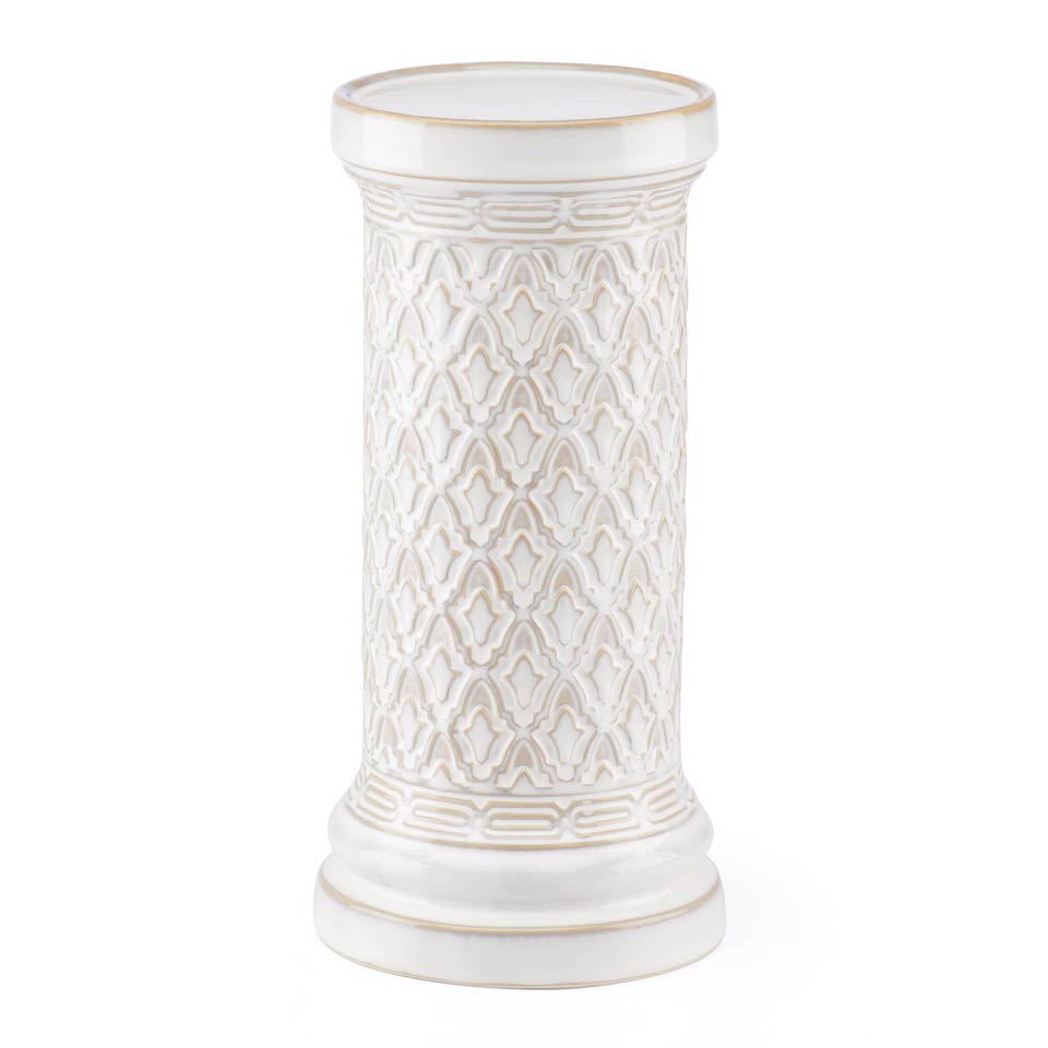 10 White Pillar Candleholder