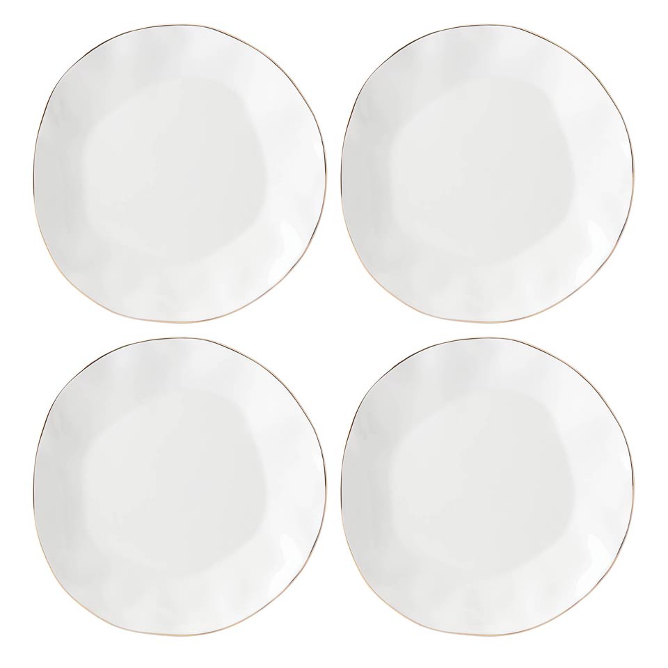 4-piece White Dinner Plate Set
