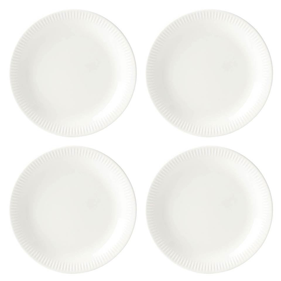 4-piece Accent Plate Set, White