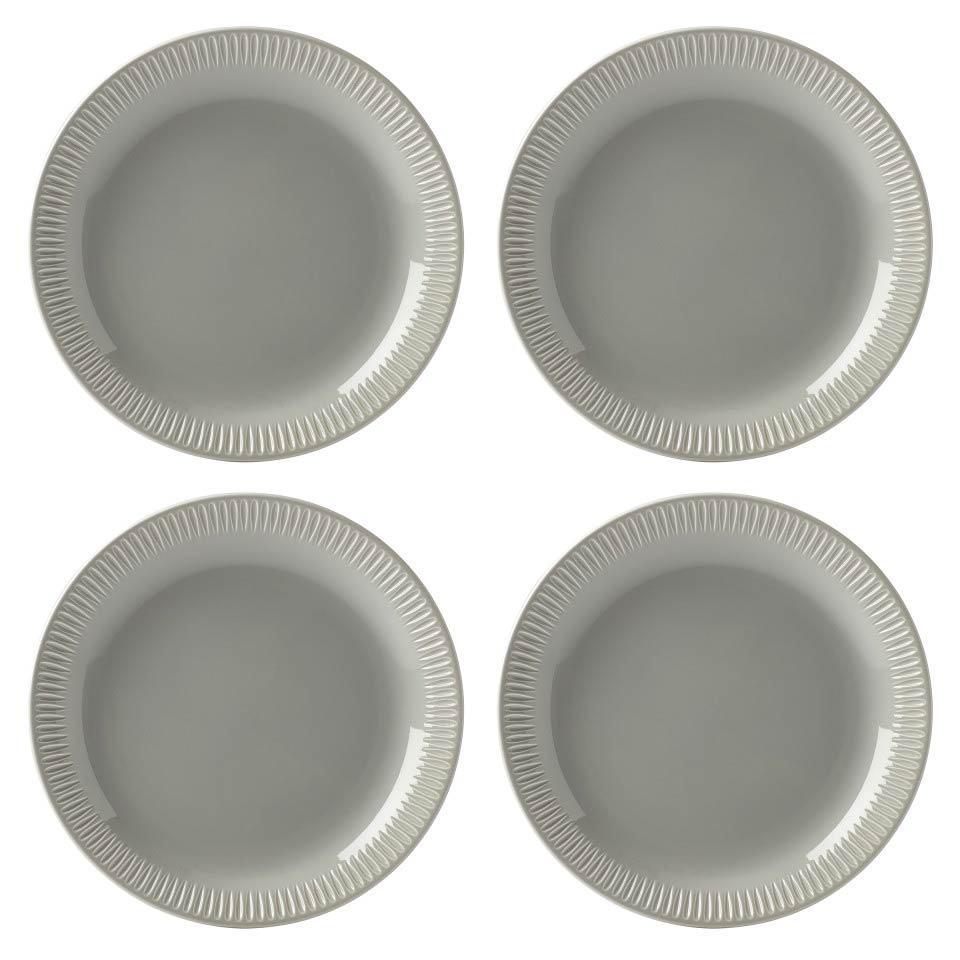 4-piece Accent Plate Set, Grey