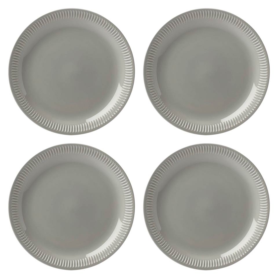 4-piece Dinner Plate Set, Grey