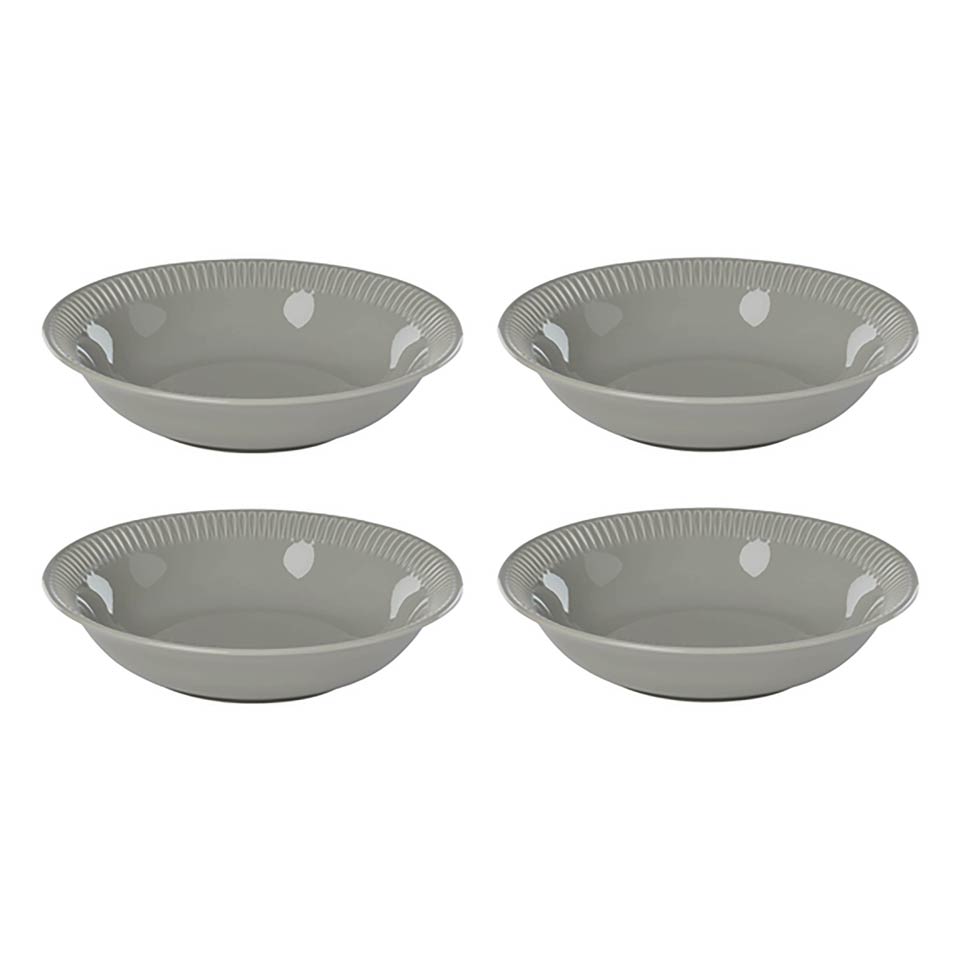 4-piece Dinner/Pasta Bowl Set, Grey