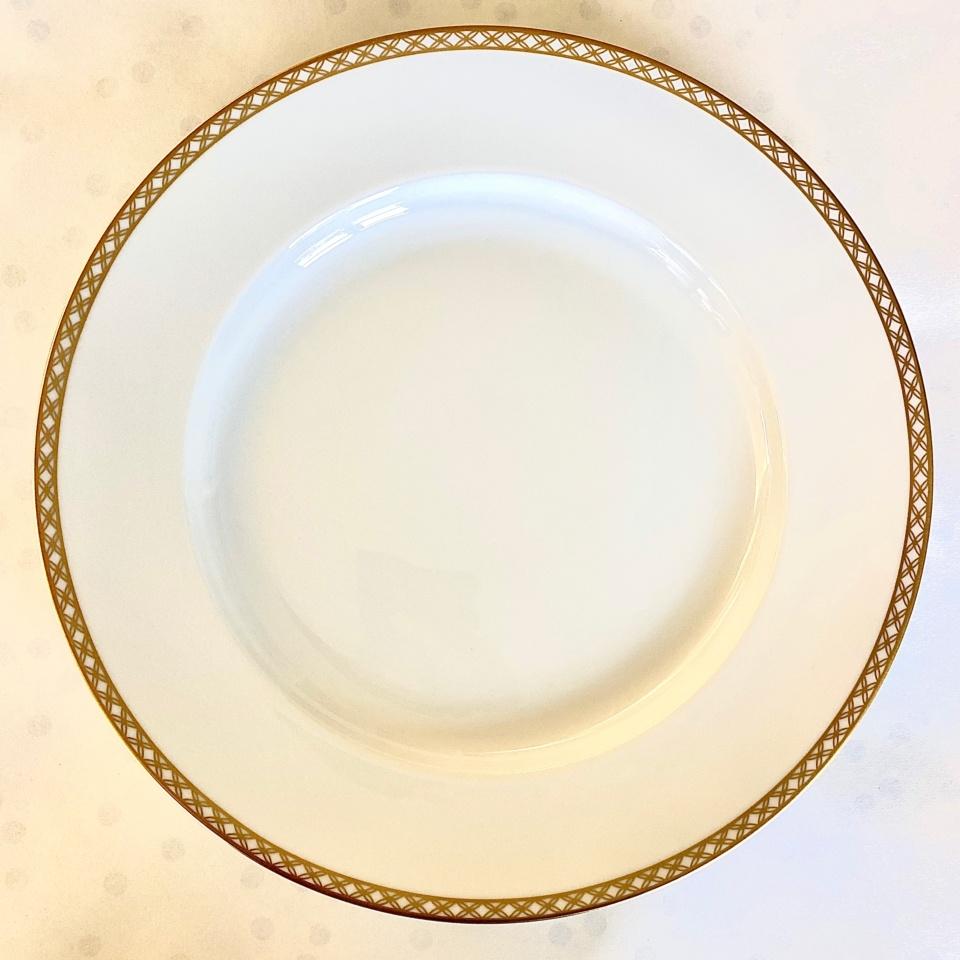 Gold Lattice Dinner Plate
