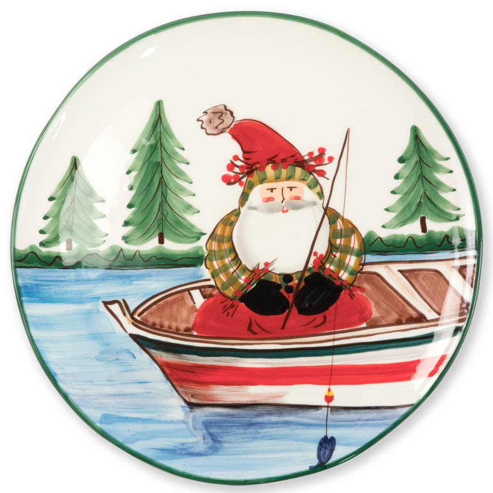 Round Platter - Fishing