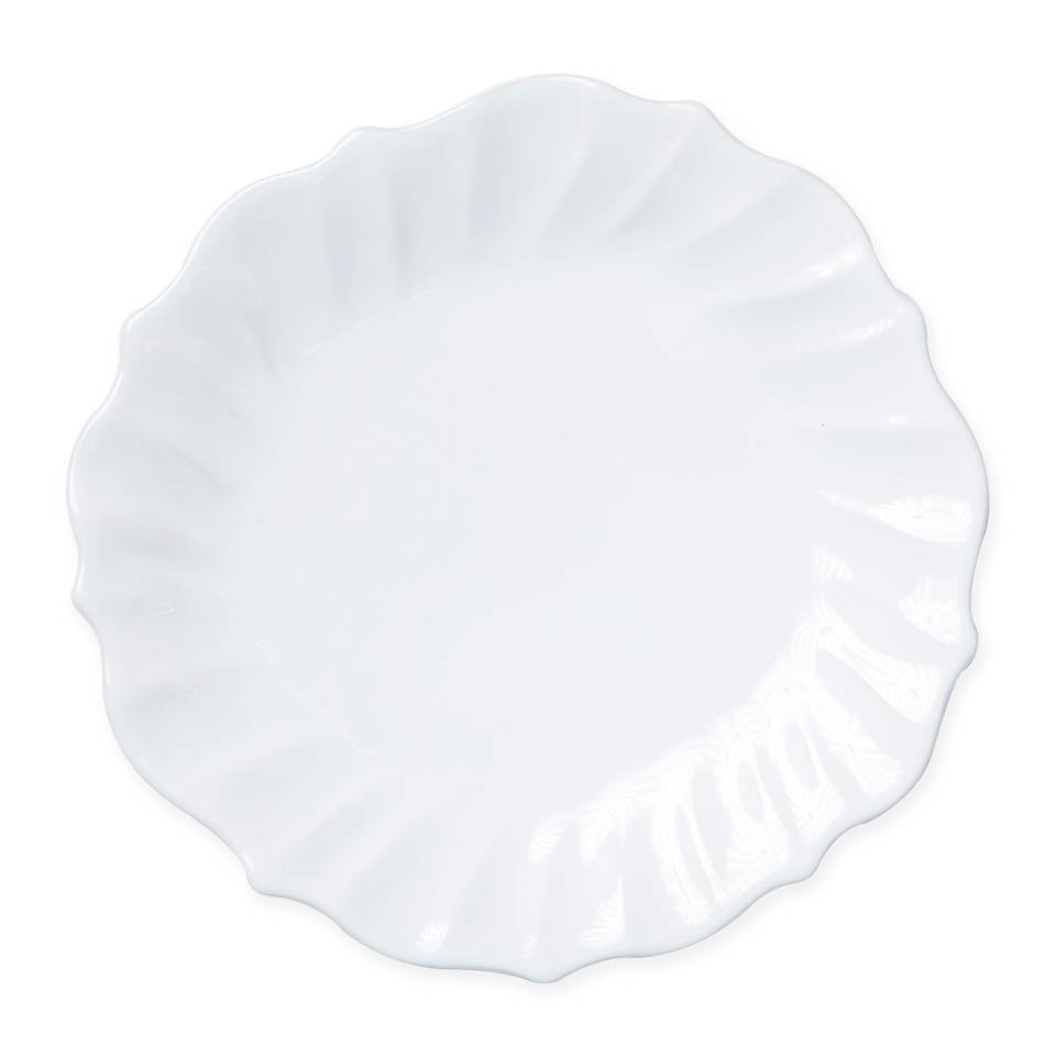 White Ruffle Dinner Plate