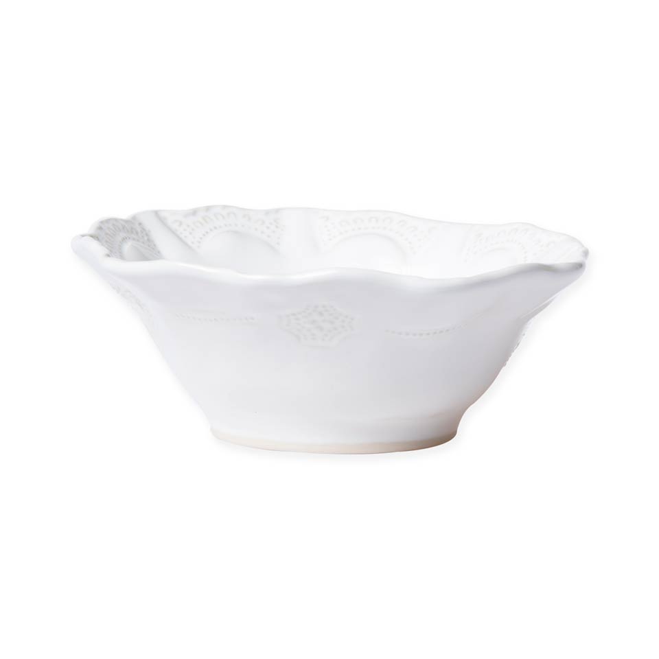 White Lace Cereal Bowl