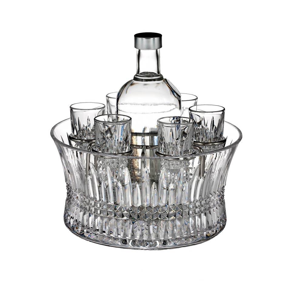 Vodka Set in Chill Bowl with Silver Insert
