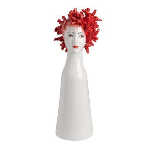 $1,260.00 Tall Ceramic Head Vase, Coral