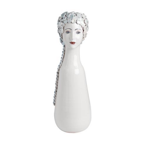 $1,260.00 Tall Ceramic Head Vase, Buttons