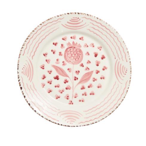 $132.00 Pink/White Dinner Plate, Pomegranate, Set of 2