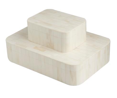 $118.00 Ivory Bone Inlaid Box, Small