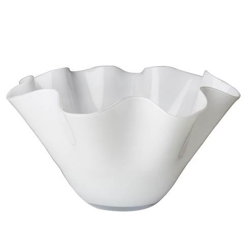 Abigails   Large White Bowl with Wavy Top $238.00