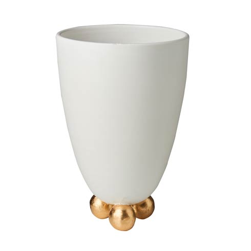 $269.00 Footed Vase, Gold Feet