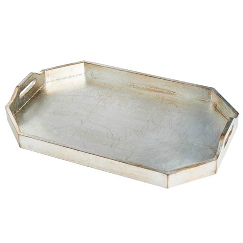 $312.00 Rectangle Tray, Large, Silver Finish
