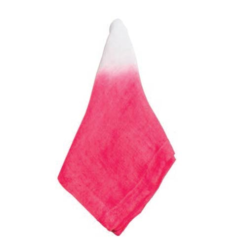 $38.00 Napkin Hot Pink with White Int Tye, Set Of 4
