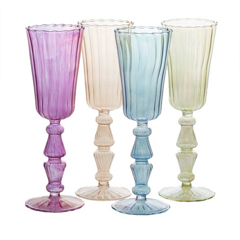 $46.00 Celebratory Colored Wine Glasses, Set Of 4