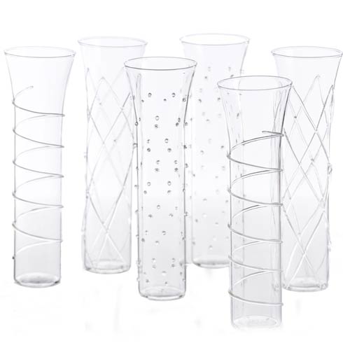 $94.00 Stemless Flutes, Clear, Set Of 6