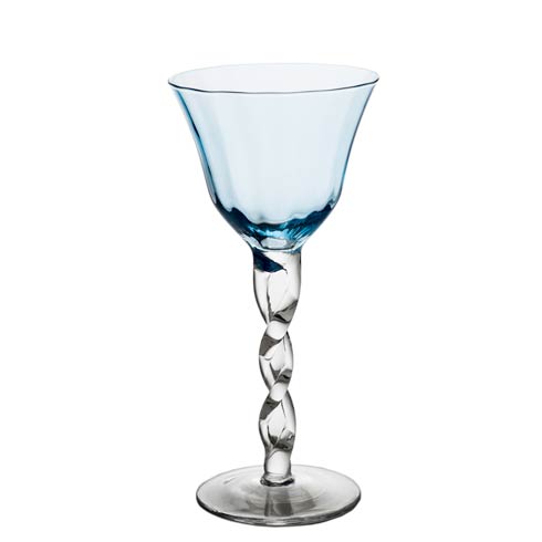 $91.00 Wine Glass, Light Blue Top, Set Of 4