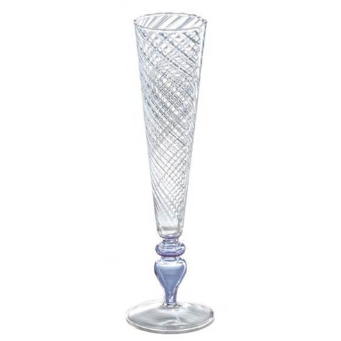 $96.00 Champagne Glass, Lavender Double, Set Of 4