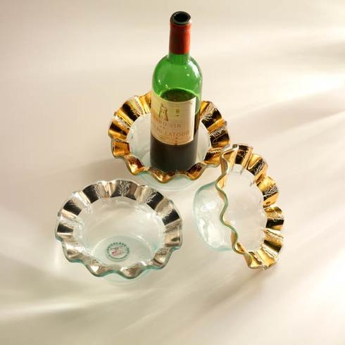 Annieglass  Ruffle 7 3/4" dia. x 3 1/4" high wine coaster $95.00