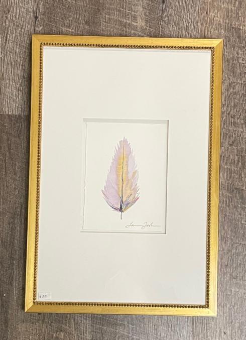 $150.00 Lauren Foshee Original 12 x16 Feather in Purple