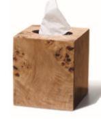  Burl Veneer Tissue Box