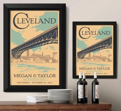  Cleveland Skyline Framed Print
