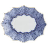 $82.50 Mottahedeh Small Fluted Tray Blue Lace