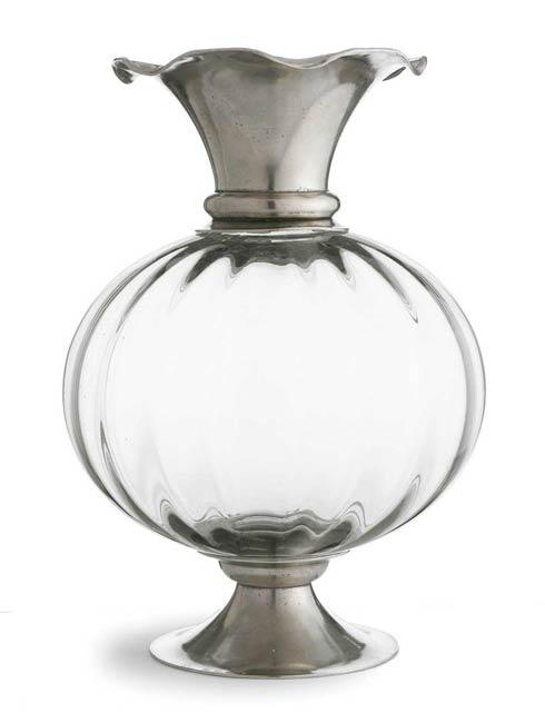 $945.00 Pewter & Crystal Vase