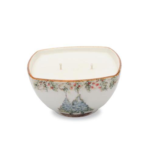 Arte Italica  Natale Natale Small Square Bowl with Candle $84.00