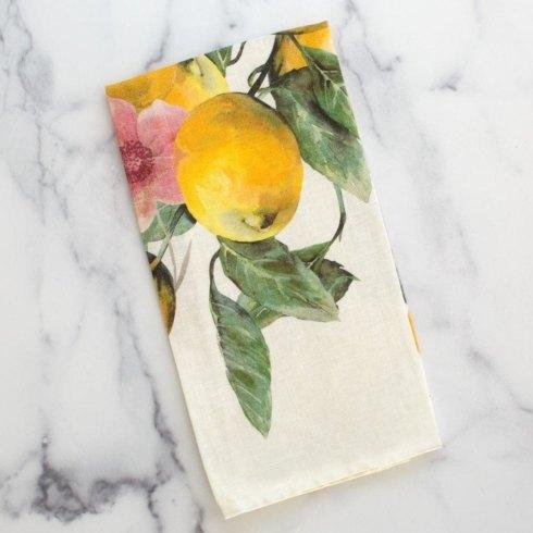 Arte Italica  Linen Towels By Crown Linen Designs Watercolor Lemon  Italian Linen Towel