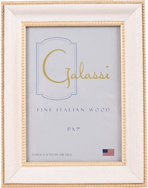 F G Galassi Handcrafted Fine Italian Wood Frame Gold W/ Black Glyph 4x6 #50246 