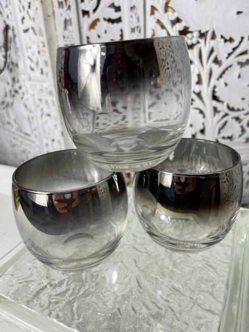 $110.00 Barware Silver Roly Poly set  of 12 