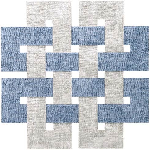 $126.00 Ice Blue/Granite Placemat - Pack of 4